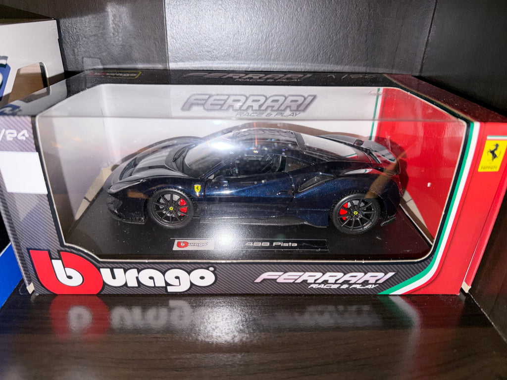 1/24 Ferrari 488 Pista dark blue by Bburago